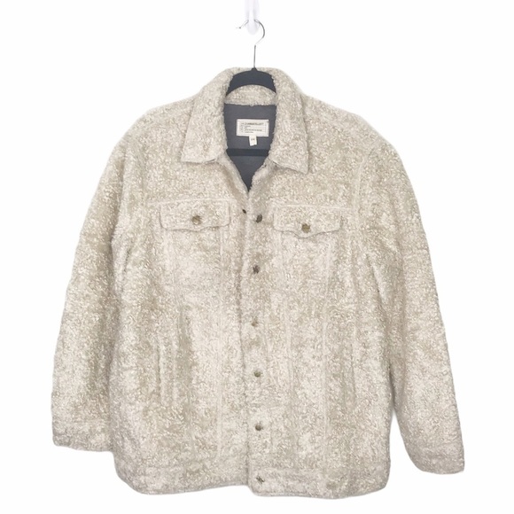 Current Elliott Ivory Teddy Trucker Jacket - Picture 4 of 7
